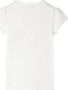 vidaXL Koszulka dziecięca z krótkimi rękawami, ecru, 92 2