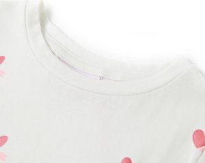 vidaXL Koszulka dziecięca z krótkimi rękawami, ecru, 92 3