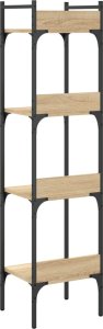 vidaXL 4-poziomowy regał na książki, dąb sonoma, 35x30x138,5 cm 7