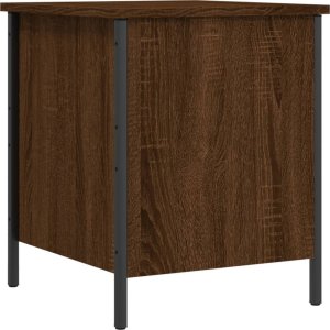 vidaXL Ławka ze schowkiem, brązowy dąb, 40x42,5x50 cm 2