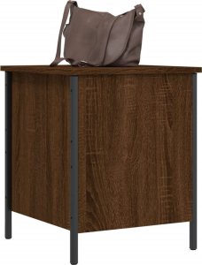 vidaXL Ławka ze schowkiem, brązowy dąb, 40x42,5x50 cm 4