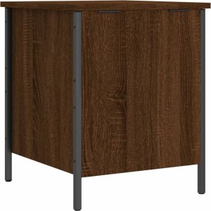 vidaXL Ławka ze schowkiem, brązowy dąb, 40x42,5x50 cm 9