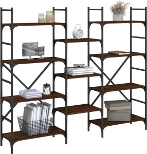 vidaXL Regał na książki, brązowy dąb, 160x28,5x136,5 cm, płyta wiórowa 4