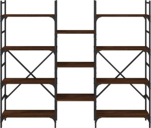 vidaXL Regał na książki, brązowy dąb, 160x28,5x136,5 cm, płyta wiórowa 5