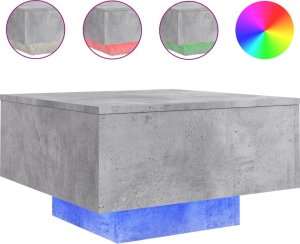 vidaXL Stolik kawowy z podświetleniem LED, szarość betonu, 55x55x31 cm 2