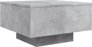 vidaXL Stolik kawowy z podświetleniem LED, szarość betonu, 55x55x31 cm 3