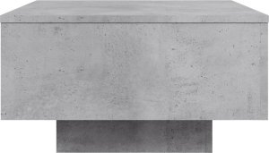 vidaXL Stolik kawowy z podświetleniem LED, szarość betonu, 55x55x31 cm 7