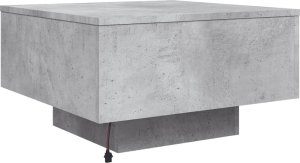 vidaXL Stolik kawowy z podświetleniem LED, szarość betonu, 55x55x31 cm 9