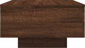 vidaXL Stolik kawowy z podświetleniem LED, brązowy dąb, 55x55x31 cm 6