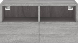 vidaXL Ścienna szafka TV, szary dąb sonoma, 60x30x30 cm 8