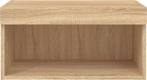 vidaXL Szafka pod TV, z oświetleniem LED, dąb sonoma, 60x30x30 cm 8