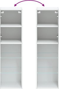 vidaXL Szafka TV, z LED, biała, 30,5x30x102 cm 12