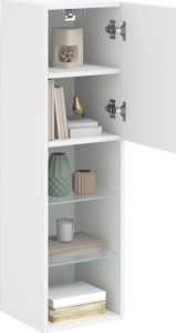 vidaXL Szafka TV, z LED, biała, 30,5x30x102 cm 6