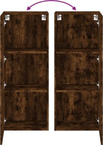 vidaXL Ścienna szafka TV, przydymiony dąb, 40,5x30x102 cm 9