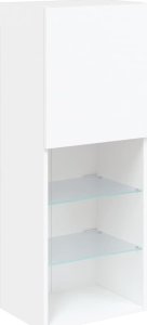 vidaXL Szafka TV z LED, biała, 40,5x30x102 cm 7