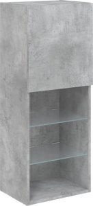 vidaXL Szafka TV z LED, szarość betonu, 40,5x30x102 cm 7