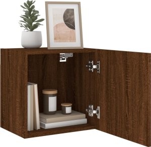 vidaXL Ścienne szafki TV, 2 szt., brązowy dąb, 40,5x30x40 cm 5