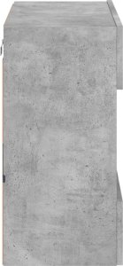 vidaXL Ścienna szafka TV z LED, szarość betonu, 58,5x30x60,5 cm 9