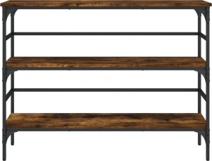 vidaXL Stolik konsolowy, przydymiony dąb, 100x32x75 cm 5