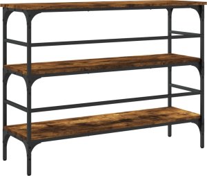 vidaXL Stolik konsolowy, przydymiony dąb, 100x32x75 cm 7