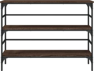 vidaXL Stolik konsolowy, brązowy dąb, 100x32x75 cm 5