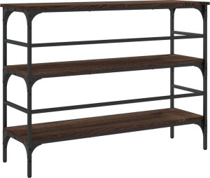 vidaXL Stolik konsolowy, brązowy dąb, 100x32x75 cm 7