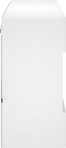 vidaXL Ścienna szafka TV z LED, biała, 98,5x30x60,5 cm 9