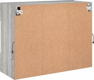 vidaXL Ścienna szafka TV z LED, szary dąb sonoma, 78,5x30x60,5 cm 10