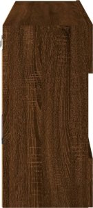 vidaXL Ścienna szafka TV z LED, brązowy dąb, 98,5x30x60,5 cm 9