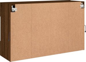 vidaXL Ścienna szafka TV z LED, brązowy dąb, 98,5x30x60,5 cm 10