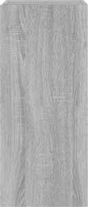 vidaXL Ścienna szafka TV z LED, szary dąb sonoma, 30,5x35x70 cm 9