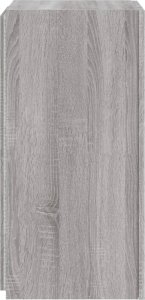 vidaXL Ścienna szafka TV z LED, szary dąb sonoma, 30,5x35x70 cm 10