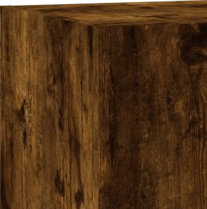 vidaXL Ścienna szafka TV z LED, przydymiony dąb, 80x35x31 cm 12