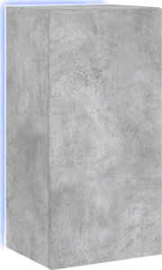 vidaXL Ścienna szafka TV z LED, szarość betonu, 40,5x35x80 cm 2