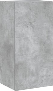 vidaXL Ścienna szafka TV z LED, szarość betonu, 40,5x35x80 cm 7