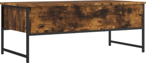 vidaXL Stolik kawowy, przydymiony dąb, 101x49x39,5 cm 7