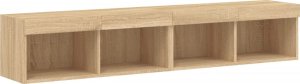vidaXL Szafki TV, z LED, 2 szt., kolor dąb sonoma, 80x30x30 cm 7