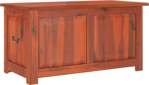 Skrzynia ogrodowa vidaXL Skrzynia z pokrywą, brązowa, lite drewno akacjowe 2