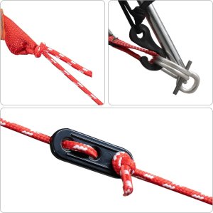 Namiot turystyczny vidaXL Namiot turystyczny, kopułowy, 4-os., niebieski, wodoszczelny 11