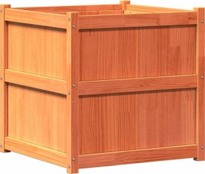 vidaXL Donica ogrodowa, woskowy brąz, 70x70x70 cm, lite drewno sosnowe 2