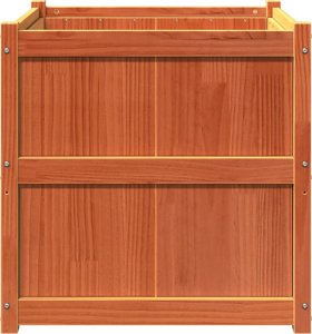 vidaXL Donica ogrodowa, woskowy brąz, 70x70x70 cm, lite drewno sosnowe 5