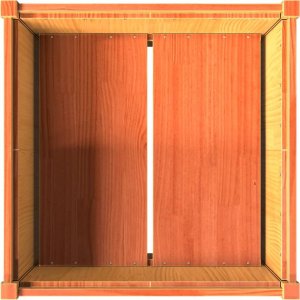 vidaXL Donica ogrodowa, woskowy brąz, 70x70x70 cm, lite drewno sosnowe 7