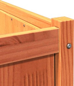 vidaXL Donica ogrodowa, woskowy brąz, 70x70x70 cm, lite drewno sosnowe 8