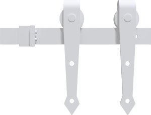 vidaXL Drzwi przesuwne z osprzętem, 85x210 cm, lite drewno sosnowe 8