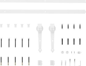 vidaXL Drzwi przesuwne z osprzętem, 85x210 cm, lite drewno sosnowe 10