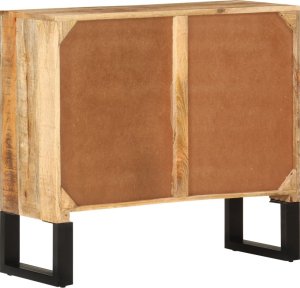 vidaXL Szafka, 80x30x71 cm, lite surowe drewno mango i metal 4