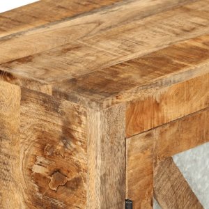 vidaXL Szafka, 80x30x71 cm, lite surowe drewno mango i metal 5