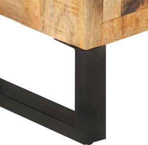 vidaXL Szafka, 80x30x71 cm, lite surowe drewno mango i metal 6