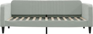 vidaXL Sofa z funkcją spania, jasnoszara, 90x200 cm, obita aksamitem 3