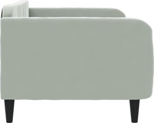 vidaXL Sofa z funkcją spania, jasnoszara, 90x200 cm, obita aksamitem 4